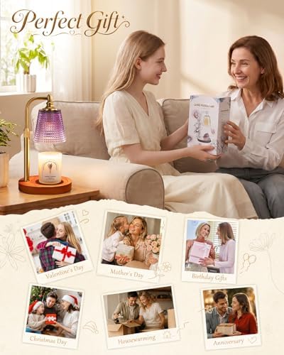 Hong-in Candle Warmer Lamp with Timer, Birthday Gifts for Women, Purple