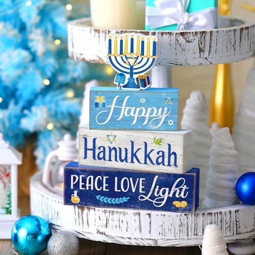 Moucuny 4 Pcs Christmas Wooden Signs Farmhouse Table Decoration Rustic