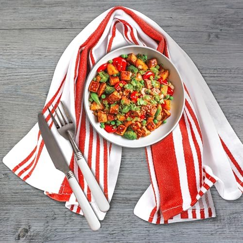 Urban Villa Kitchen Towels Cotton Dish Towels 20”x30” (Set of 3) Multi
