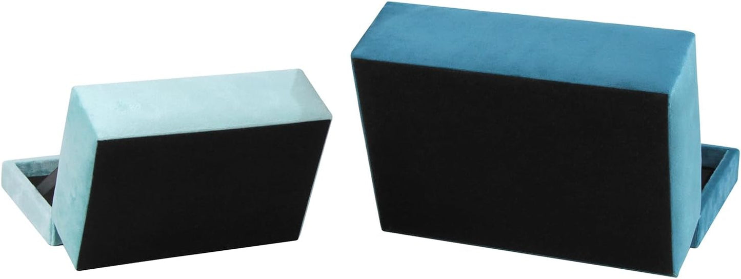 Velvet Jewelry Boxes Decorative Boxes / Blue