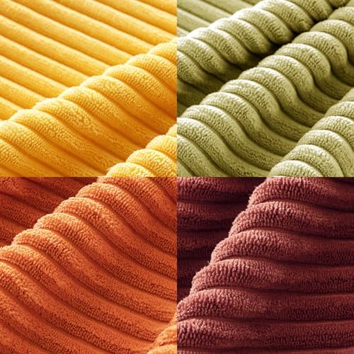 MIULEE Fall Decorative Throw Pillow Covers Yellow Orange Rust 18x18