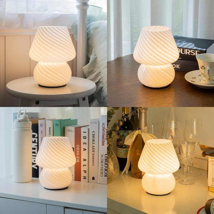 Vintage Small Table Lamp / White
