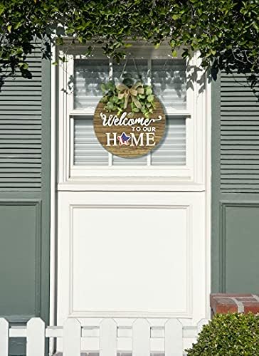 Interchange Welcome Sign Front Door Wreaths for Spring Fall Summer Winter