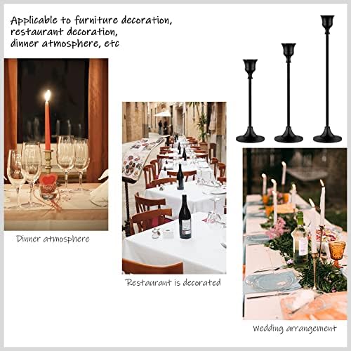 Candlestick Holders,Taper Candle Holder for Candlesticks Black Candelabra Candle Holder Vintage Candle Stick Candle Holders for Fireplace Party Dining Home