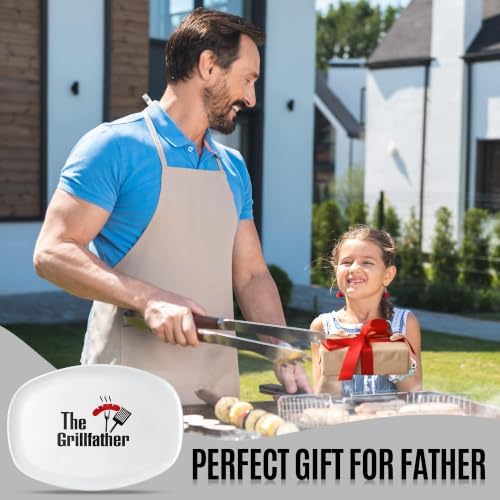 R HORSE Grill Platter Gift for Dad, Daddy Barbecue Serving Tray Plate