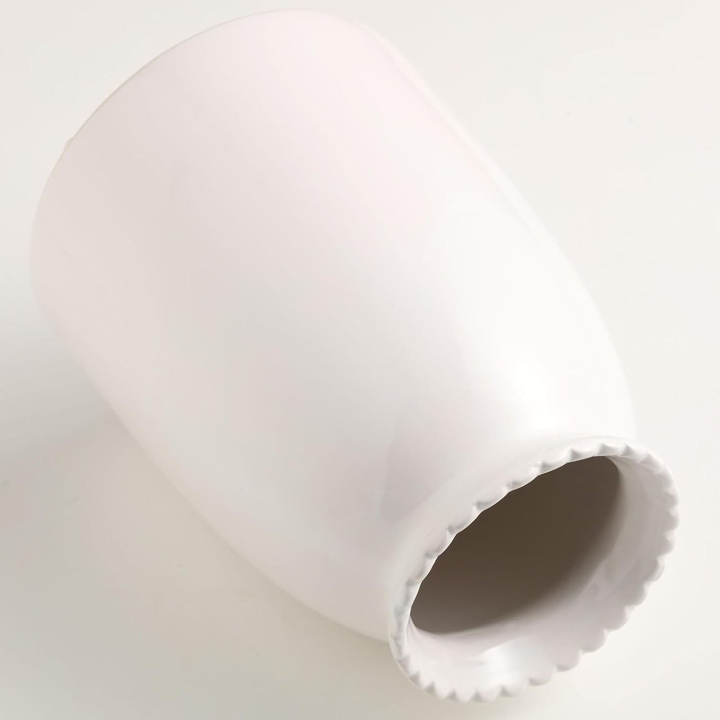 Modern Vases / White Flower Vase- Ceramic Vase for Flowers / White-8.5inch