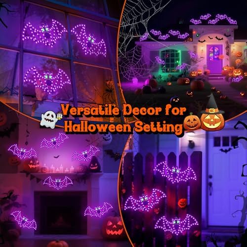 6-Pack 14" Halloween Classics Twinkling LED Bat Window Lights