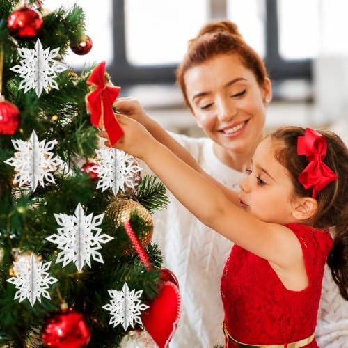 Christmas Hanging Snowflakes Winter Wonderland Decorations, White