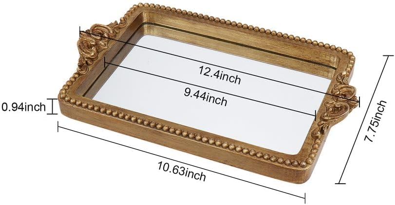 Vintage Tray / Card Holder for Guests During Occasions and Events / Gold