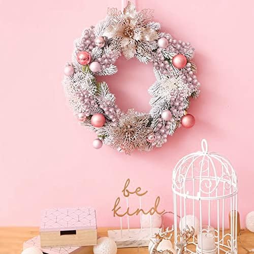 24 Pack Glitter Pink Berry Stems,7.5 Inch Christmas Sparking Red Faux Winter Berry Sprigs,Artificial Red Berries Branches for Christmas Tree Garland Wreath Crafts Season Winter Home Decor