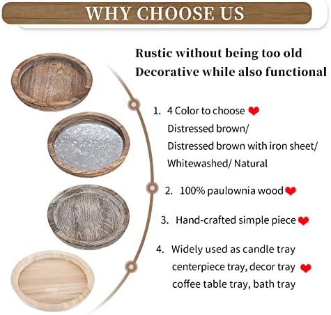 Rustic Wooden Tray / Distressed Mirror
