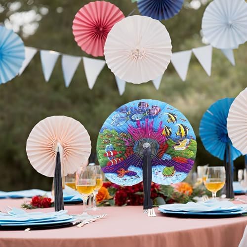 20 Pcs Paper Fans