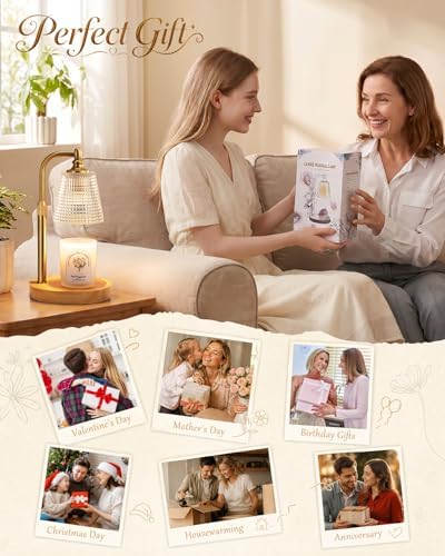 Candle Warmer Lamp with Timer, Birthday Gifts for Women Home Decor,Clear