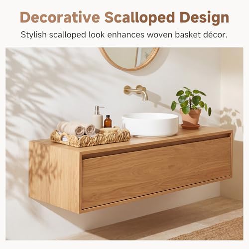 Rattan Serving Trays / 15.8 x 11.5 x 2.8 / Natural