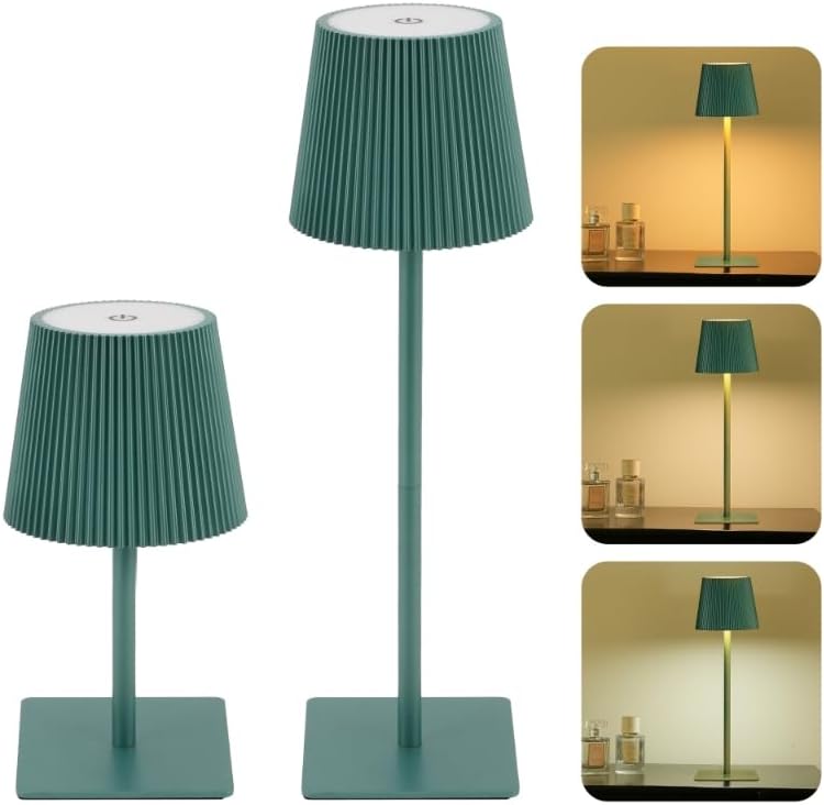 LUTEC 4 Pack Cordless Table Lamp,6000mAh Rechargeable Battery Operated Desk Lamp,Two Adjustable Heights,Waterproof