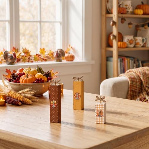 Smile Thanksgiving Wooden Block Sign Decor