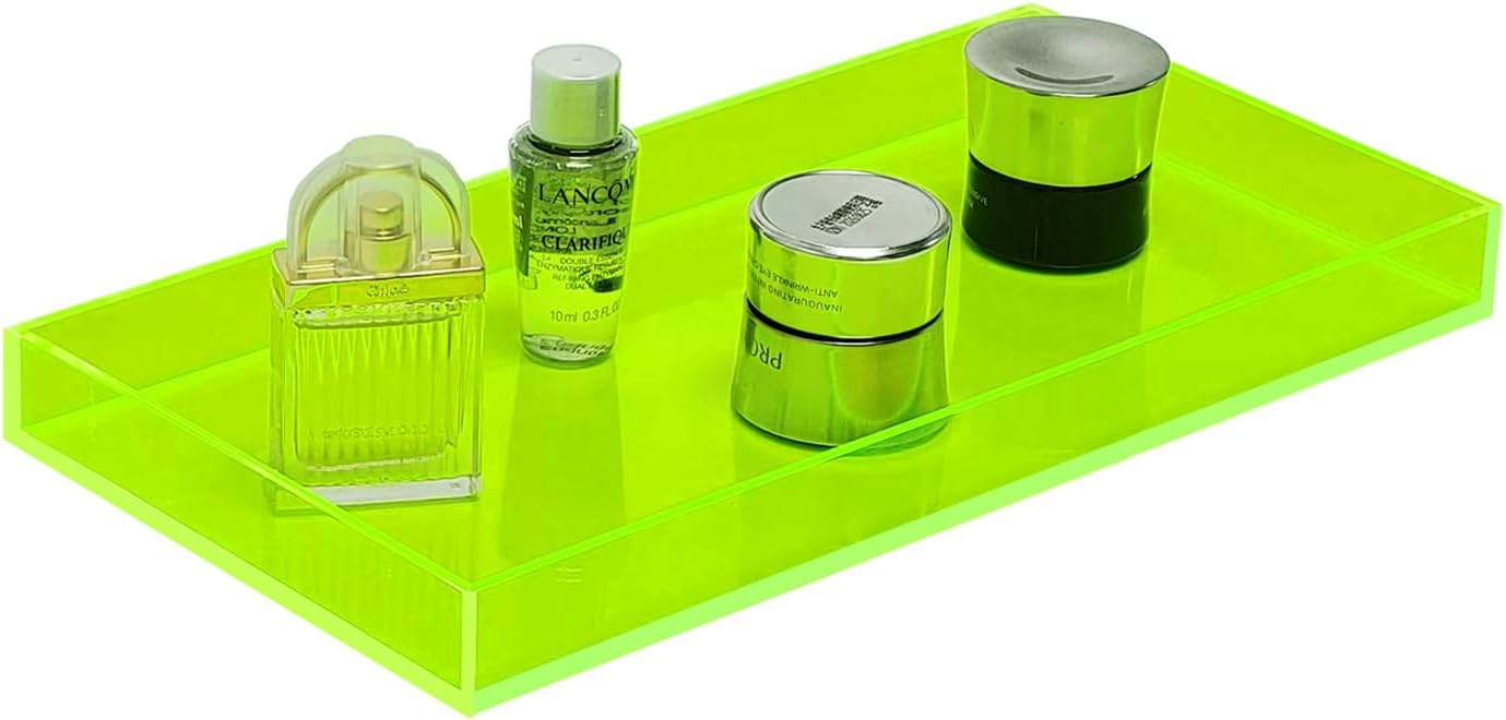 Acrylic Tray Bathroom Tray for Countertop / Green