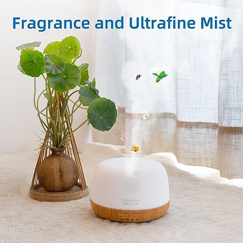 ASAKUKI Essential Oil Diffuser, 300ml Aromatherapy Oil Humidifier