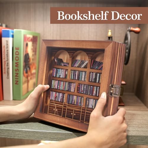 Anxiety Bookshelf – Mini Books Display for Stress Relief and Fun Decor, Perfect Decorative Miniature Library for Book