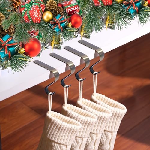 Stocking Holders for Mantle,Christmas Stocking Hooks for Fireplace