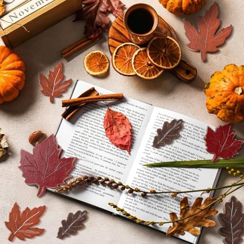 Bencailor 12 Pcs Fall Tiered Tray Decor Wooden Maple Leaf Decor Fall Table Decoration Retro Autumn Wooden Sign Thanksgiving Centerpiece for Home Desk Office Party Decoration