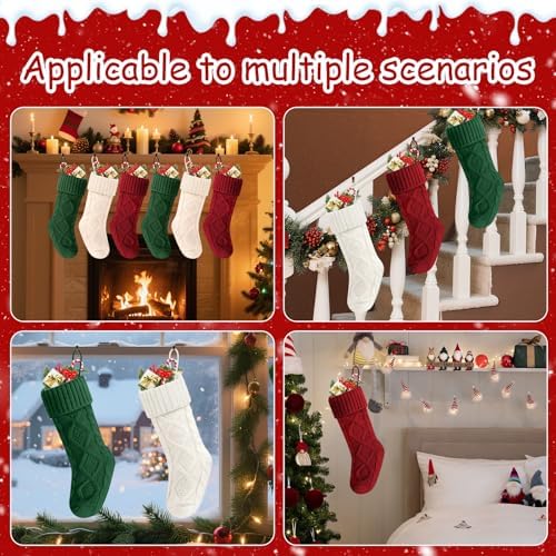 Christmas Stockings 18 Inches,Knitted Socks Christmas Decoration