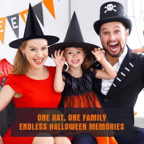 12 Pcs Halloween Hanging Witch Hats Black Floating Witch Hat Porch Decor