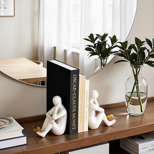 JARLINK Aesthetic Decorative Books, Set of 3 Linen Faux Book Boxes, Black