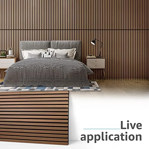 2 Wood Slat Acoustic Panels / Walnut / Set of 2