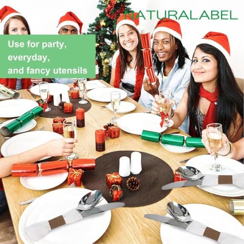 NATURALABEL Self-Adhesive Napkin Bands, Pack of 2,000, Brown