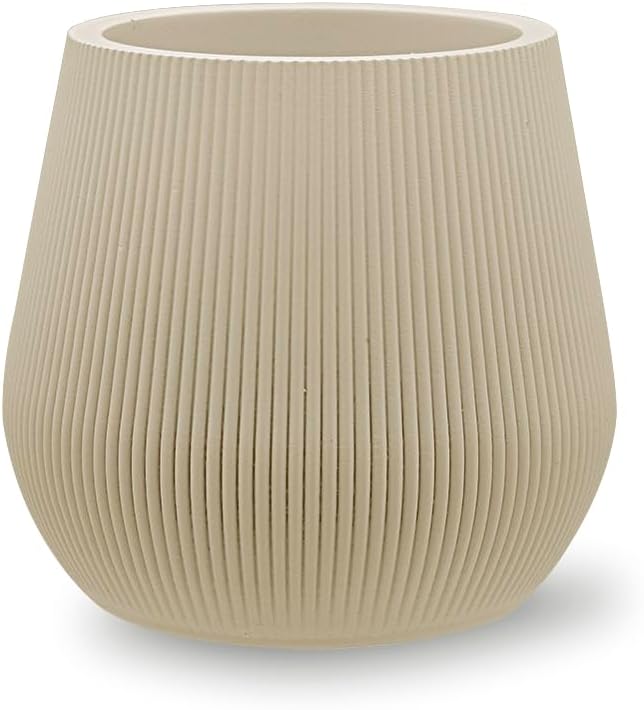 Small Boho Vase / Desert Tan / White