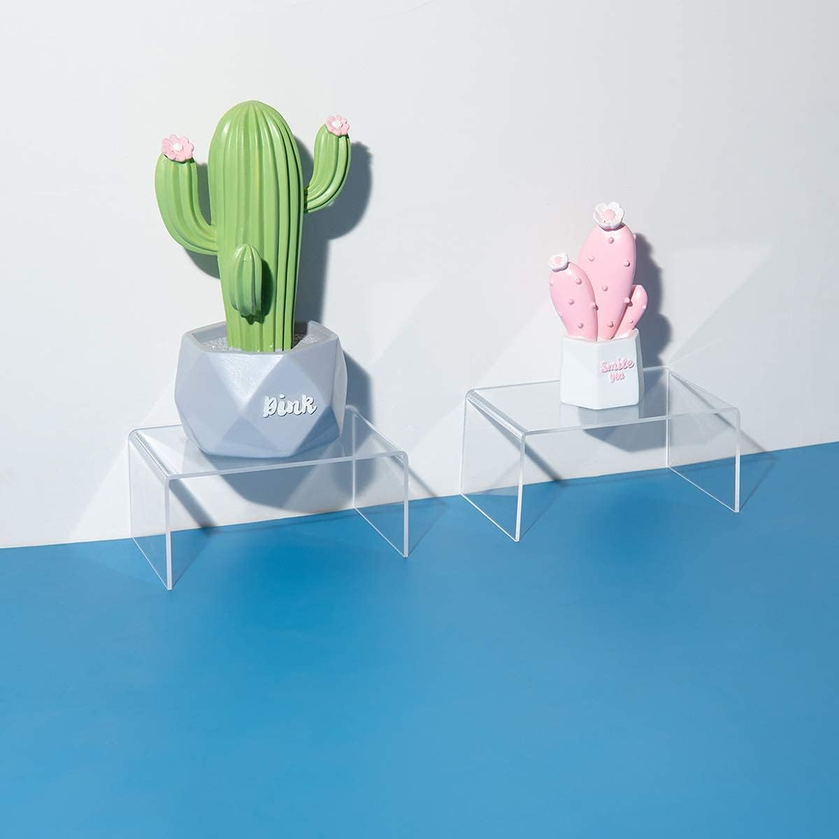 Acrylic Display Stand Crafts Stand Cupcake Risers / 4 x 3 / x 2 / Clear / Set of 12