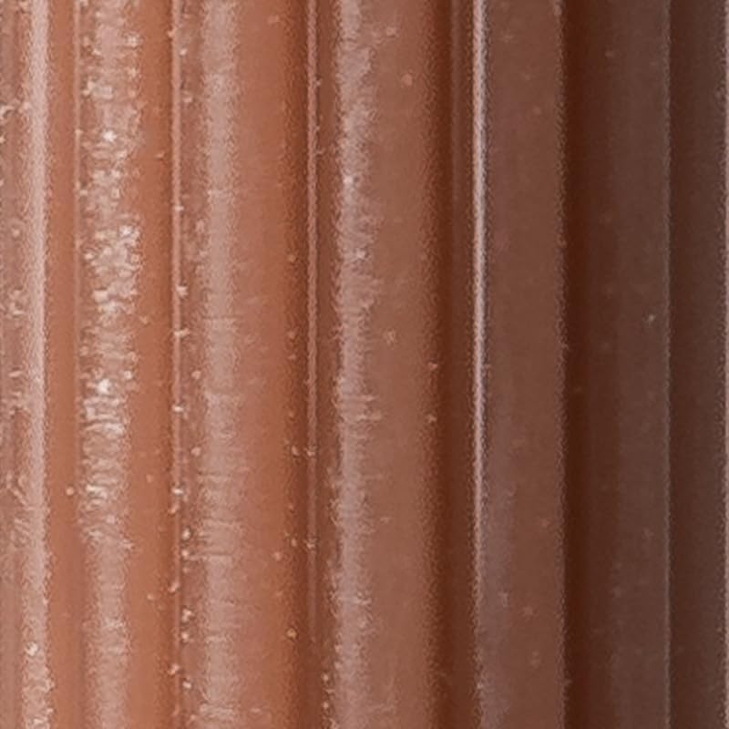 10" Fluted Ribbed LED Brown Tan Grooved Real Wax Taper Candles, Remote & 24h Timer Memory, On/Off Switch - Flameless