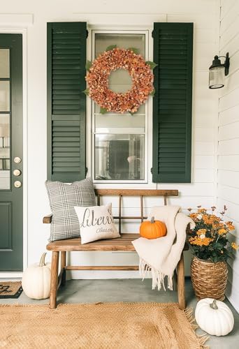 Fall Wreaths for Front Door 22 inch Autumn Wreath with Hydrangeas