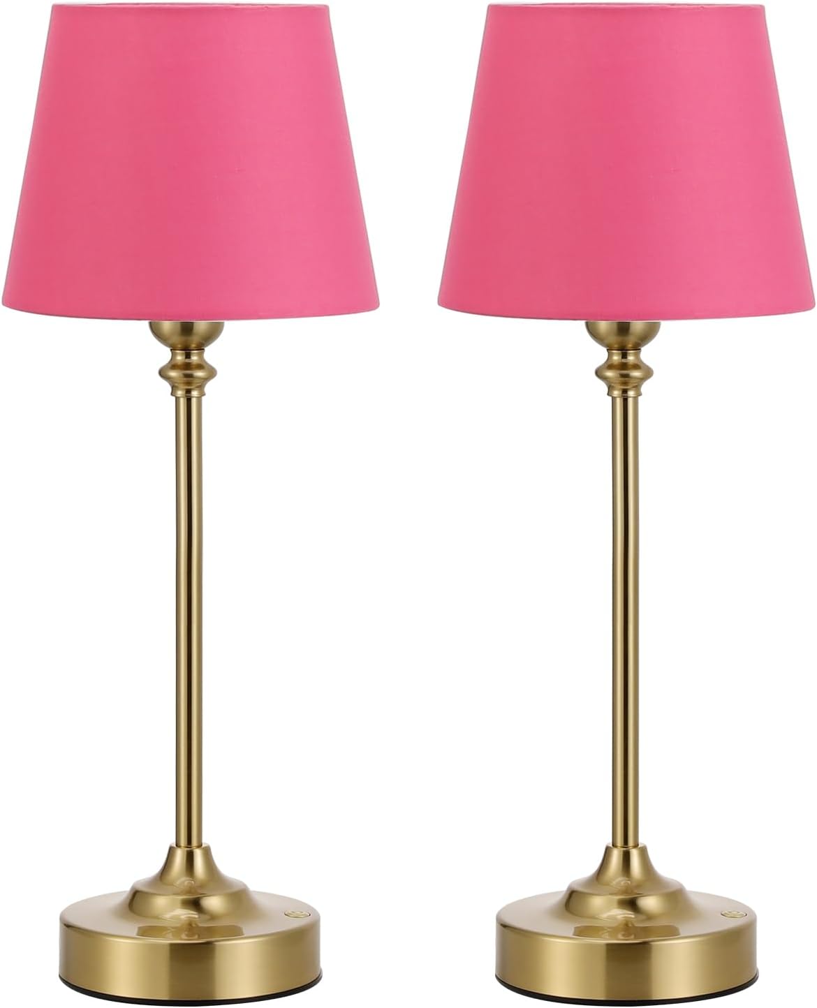 Cordless Table Lamps Rechargeable Set - 2 Pack Brass 4000mAH Battery Operated Lamps for Decor, 3000K Stepless Dimming