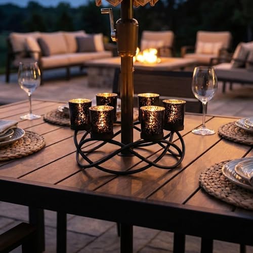 Seraphic Halloween Decorations for Indoor Gothic Table Centerpieces, Black
