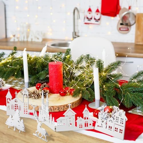 Colingmill 32'' Christmas Tabletop Wooden Decor Church Xmas Tree Elk Sign