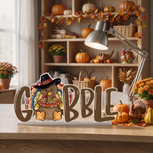 Smile Thanksgiving Wooden Standing Decor