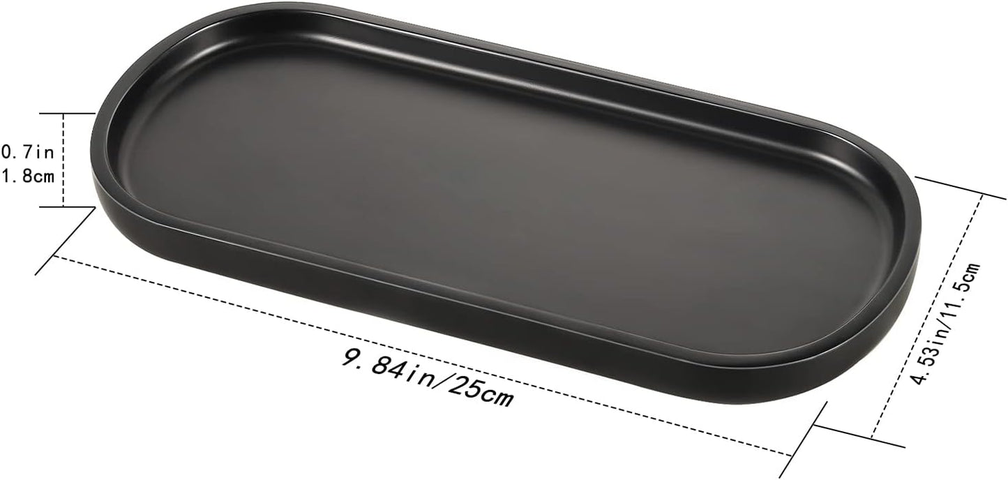 Tray / Black Vanity Tray / 9.8 x 4.5 x 0.7 / Matte Black