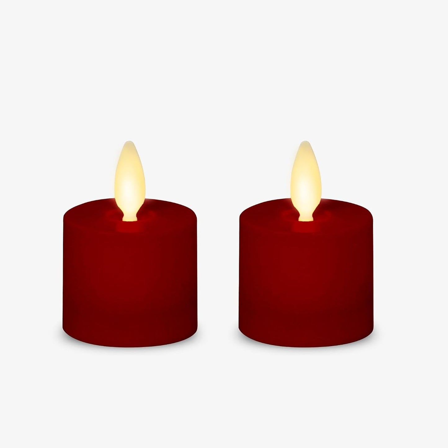 Luminara Moving Flame LED Flameless Tealight (1.4" x 2") Remote Ready Battery Operated Plastic LED Flameless Tea Light