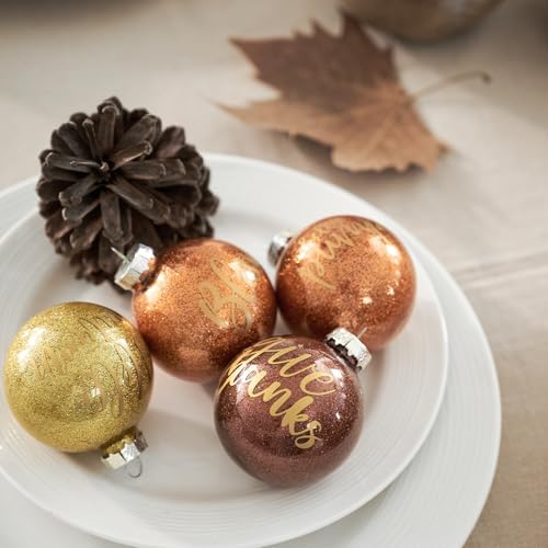 DN DECONATION 12PCS Thanksgiving Hanging Ball Ornaments for Home Party