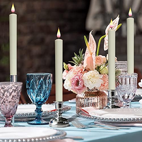 Wondise Flameless Taper Window Candles with Remote and Timer