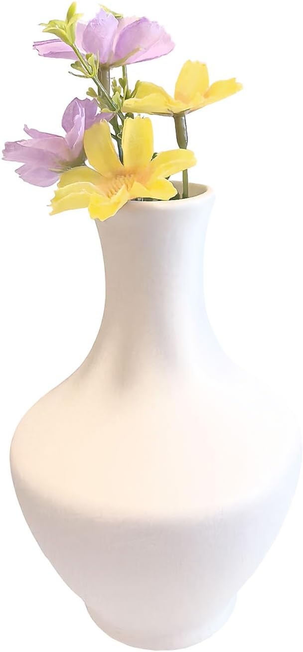 Daittin 3-Piece Ceramic Bud Vases Set / White