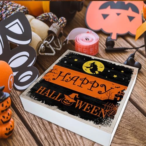 Witch Decor Sign Halloween Wood Sign Happy Halloween Decorations