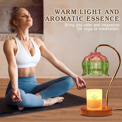 Funistree Glass Candle Warmer Lamp with Timer, Electric Candle Warmer Lamp, Graduation Birthday Gifts for Women Girls
