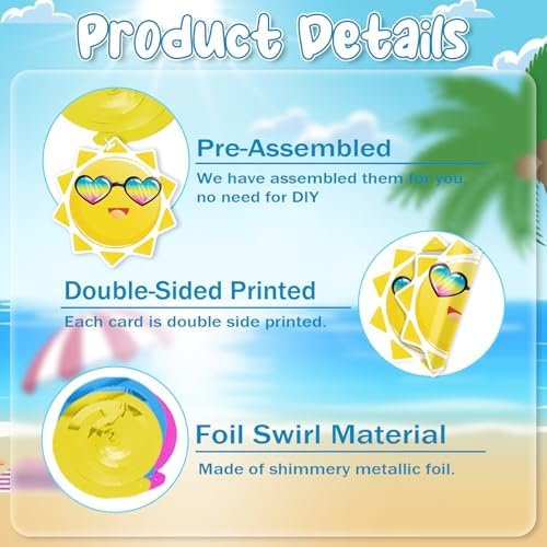 Summer Pool Hanging Swirls, 36 Pcs