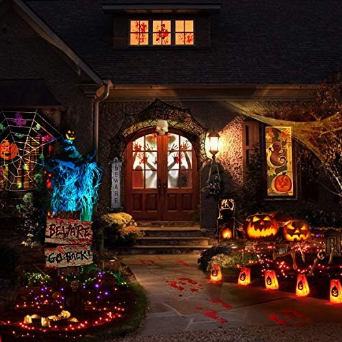 2PCS Halloween Haunted House Decoration Window Door Cover