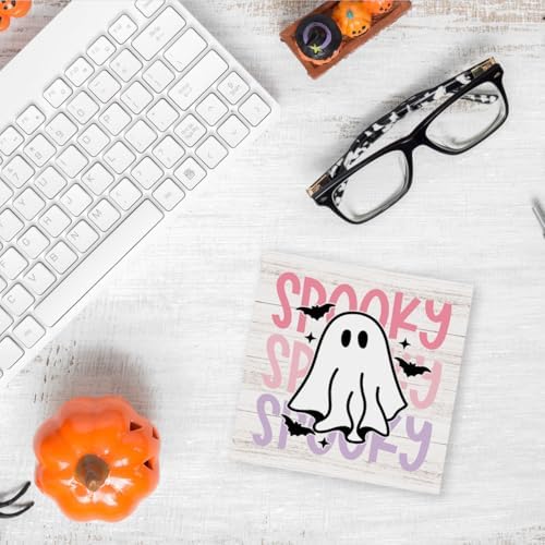Cute Halloween Sign Decor Decorations for Home Halloween Ghost Decor