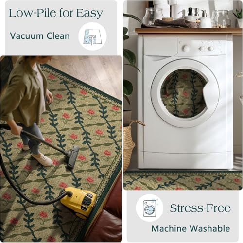 3x5 Entryway Rug, Small Washable Indoor Outdoor Mats for Front Door
