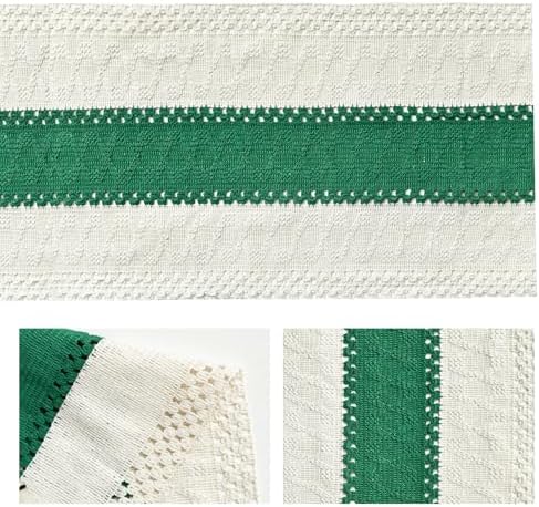 Artoid Mode Emerald Green Farmhouse Rustic Table Runner 12x60 Inch